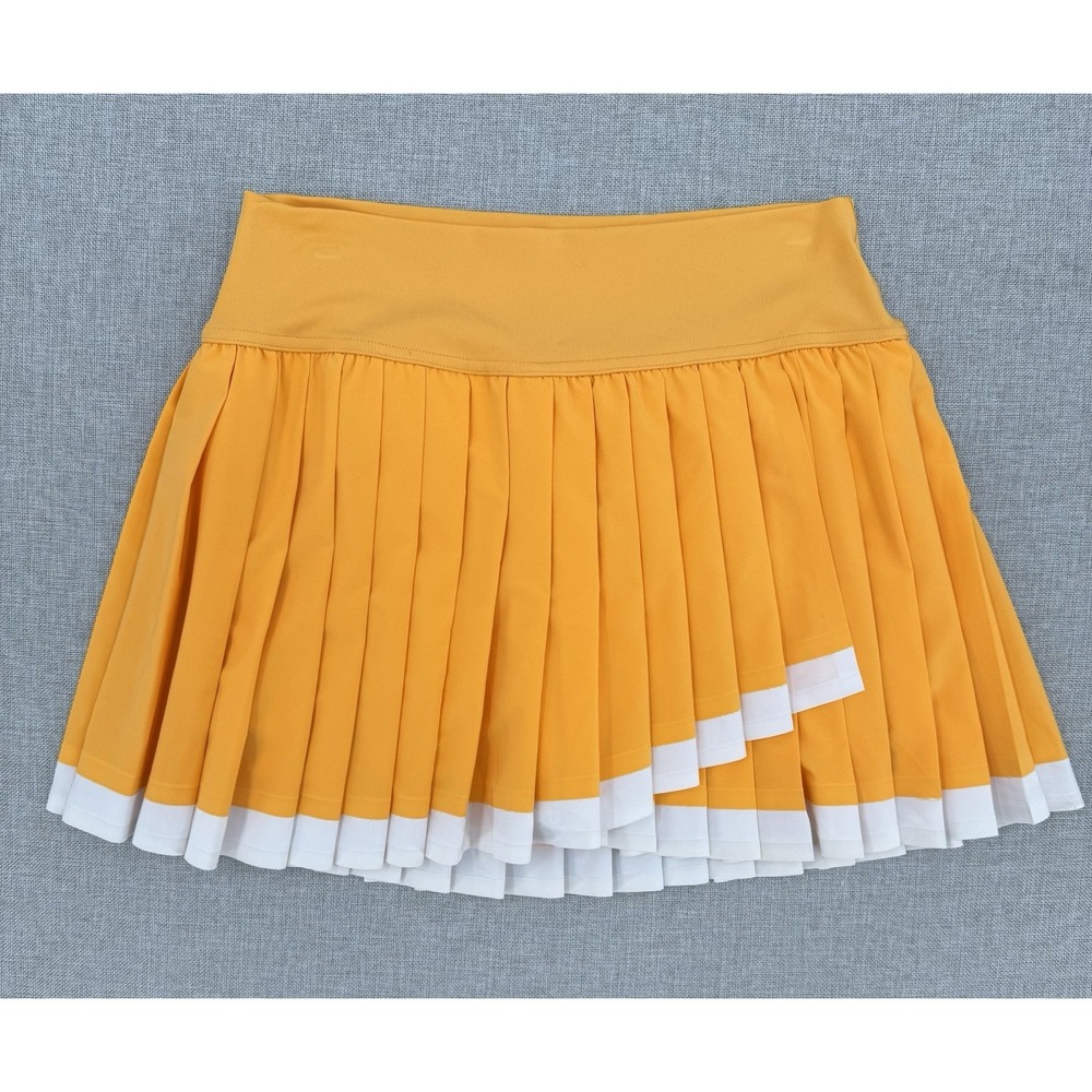 Aerie Pleated Tennis Skirt M Orange White Golf Pickleball Golf Athleisure